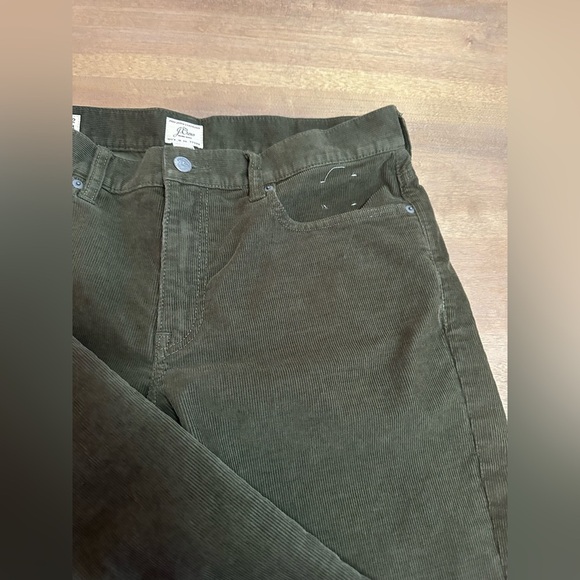 J Crew Dark Green Slim Fit Style 484 Corduroy Pants 34x32 - Picture 4 of 9